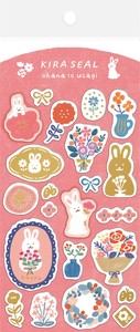 Decoration Flower And Rabbit Foil-Stamped Sticker Sheets