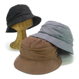 Bucket Hat Cotton Batting Brushed Lining Shirring Suede Ladies' Autumn/Winter