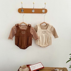Kids' Suit Spring Autumn Winter T-Shirt Stripe Rompers Embroidered Kids