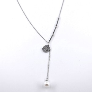 Stainless Steel Chain Necklace Asymmetrical sliver