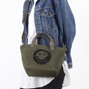 Tote Bag Nylon COOCO Embroidered M 2-way Popular Seller