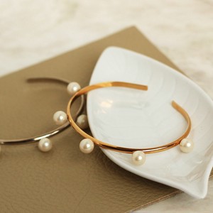 Gold Bracelet Pearl Jewelry Bangle Made in Japan