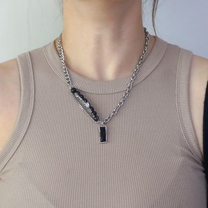 Stainless Steel Chain Necklace Stainless Steel black NEW
