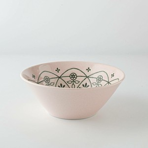Mino ware Donburi Bowl Pink M Western Tableware 13.5cm Made in Japan