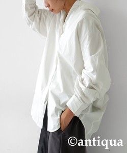 Antiqua Button Shirt/Blouse Dolman Sleeve Long Sleeves Tops Ladies