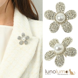 Brooch Pearl Flower sliver Sparkle Rhinestone Ladies' Brooch