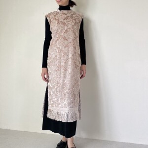 Casual Dress Jacquard Fringe One-piece Dress Velour
