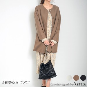 23aw NEW ノーカラーハーフコート 3color 韓国ファッション