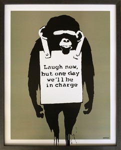 アートフレーム　バンクシー Banksy Laugh Now
