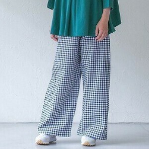【2024春夏】<フェアトレード>チェッククロスパンツ