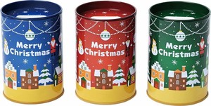 ペン立て缶貯金箱(クリスマス) 9-72