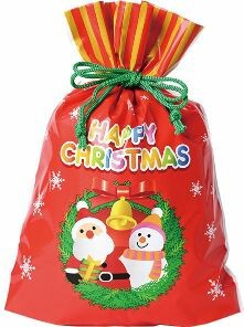 クリスマス巾着ギフトバッグ（小） 9-73