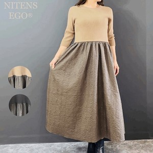 Casual Dress Docking Ribbed Knit
