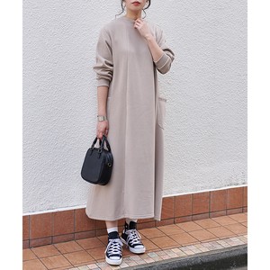 Casual Dress Flare Shaggy High-Neck A-Line Brushed Lining Autumn/Winter