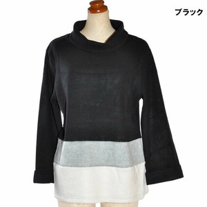 フェアリーサーモ♪オフタートル プルオーバー レディース  配色 ゆったり 体型カバー 2色・M〜LL・秋冬