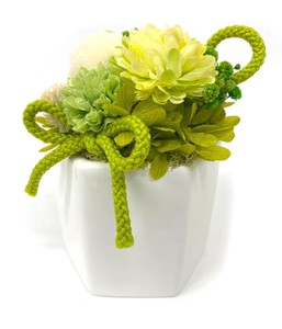とまり グリーン 現代仏花 供花 お供え マム キク 菊 和風 ギフト プレゼント 小さい ミニ