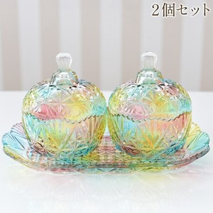 ★Spring fair★オーロラ 蓋付小物入れ トレー付 2Pセット