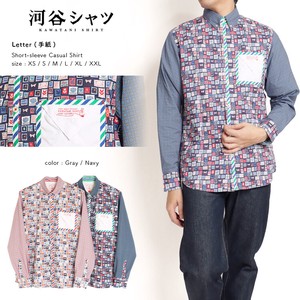 Button Shirt Letter Casual