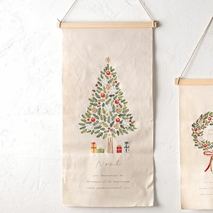 【クリスマス】刺繍 タペストリー クリスマスツリー