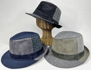 ウールクレイジーハイバック　中折れハット　帽子　サイズ調節可能　※ブラック8月上旬予約販売　受付中