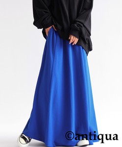 Antiqua Skirt Plain Color Bottoms Long Flare Skirt Ladies' Popular Seller