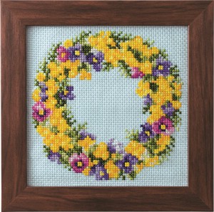【COSMO】 Seasonal Flower Arrangement-Mimosa Wreath  Cross stitch kit