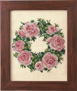 【COSMO】 Seasonal Flower Arrangement-Rose Wreath  Cross stitch kit