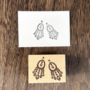 Stamp Earrings Wood Stamp