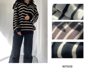 Sweater/Knitwear Long Sleeves Knit Tops Half Zipper 2023 New