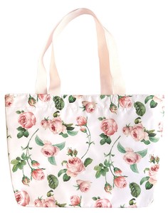 ショッピングバッグ　ローズ　パールピンク【鞄】【保冷】【エコバッグ】【花柄】【バラ】