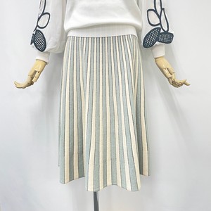 Skirt Stripe Knit Skirt Lame Ladies'