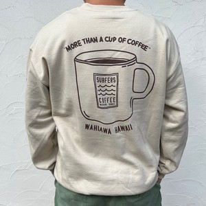 Sale !! SURFERS COFFEE  スウェットシャツ　裏起毛　　Cup Logo サンド