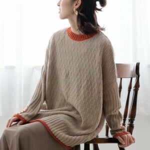 Sweater/Knitwear Tunic Bicolor
