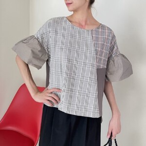 Button Shirt/Blouse Sleeve Tops Switching
