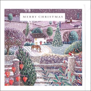 グリーティングカード クリスマス「クリスマスの街」メッセージカード 2023新作