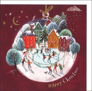 グリーティングカード クリスマス「クリスマスを祝う人たち」メッセージカード 2023新作
