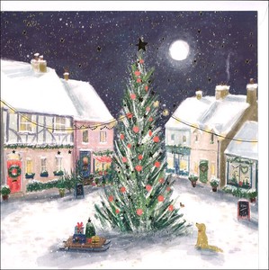 グリーティングカード クリスマス「街のツリー」 メッセージカード 2023新作