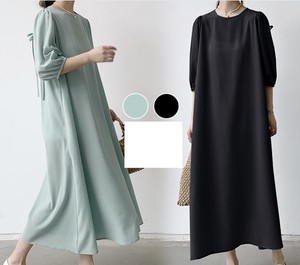 Casual Dress Half Sleeve Plain Color One-piece Dress Ladies'