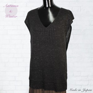 Sweater/Knitwear Ribbed Vest Made in Japan