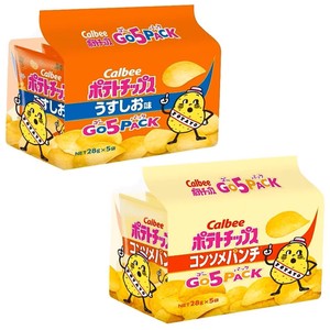 【お菓子】『ポテトチップス　GO5PACK（1袋5小袋入）上代￥400』＜うすしお味／コンソメパンチ＞