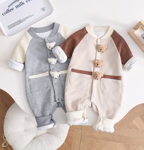 Baby Dress/Romper Casual Buttons Rompers Bear Kids Autumn/Winter