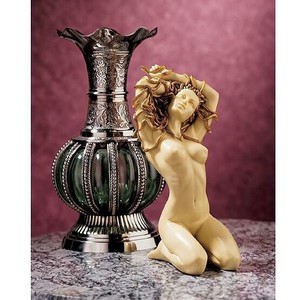 メデューサの誘惑 フェイクアイボリー エロチック裸婦ヌード彫像 西洋彫刻/ギリシャ神話（輸入品
