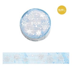 Washi Tape Silver Snow Foil Stamping 15mm x 5m