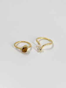 Gold-Based Ring Set of 2