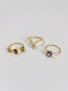Gold-Based Ring Set of 3
