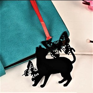 【猫雑貨】黒猫ブックマーカー・しおり