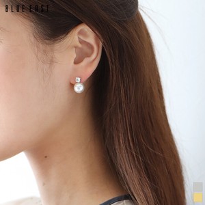 Pierced Earringss Pearl Bijoux Clear