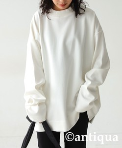 Antiqua T-shirt Long Sleeves Long T-shirt Tops Ladies Cut-and-sew Autumn/Winter