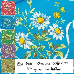 Cotton Fabric Margaret Ribbon Blue 5-colors