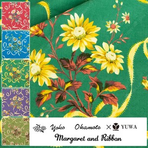 Cotton Fabric Margaret Ribbon Green 5-colors